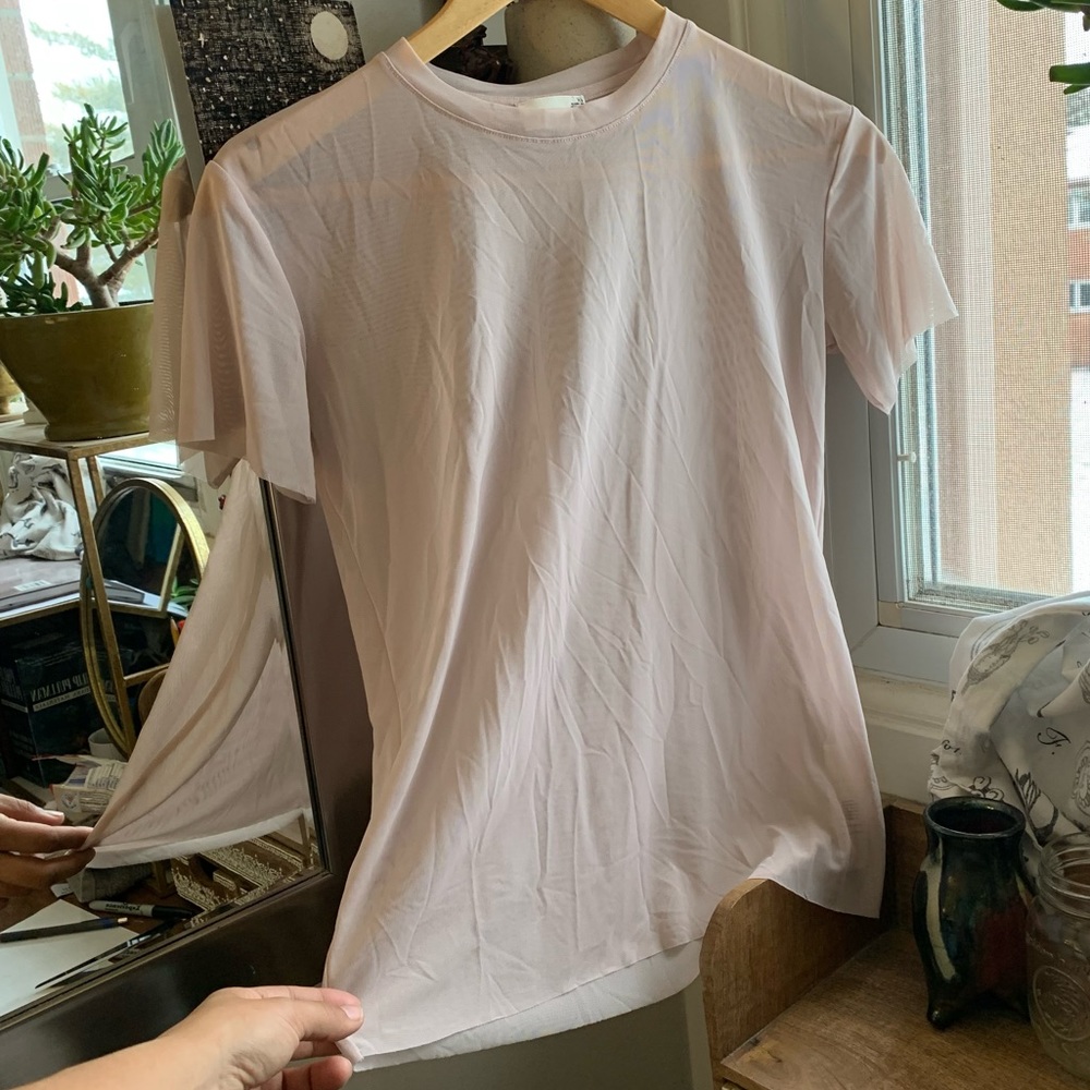 Wilfred Blush Mesh T-Shirt size XS